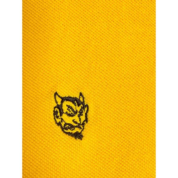 Bokura Jeans Men’s Polo Yellow Size M Cotton Shirt – Number 2 Graphic - Picture 3 of 6